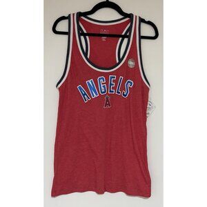Anaheim Angels Red Women’s Tank Top Shirt MLB Baseball Sleeveless Sz Large NWT